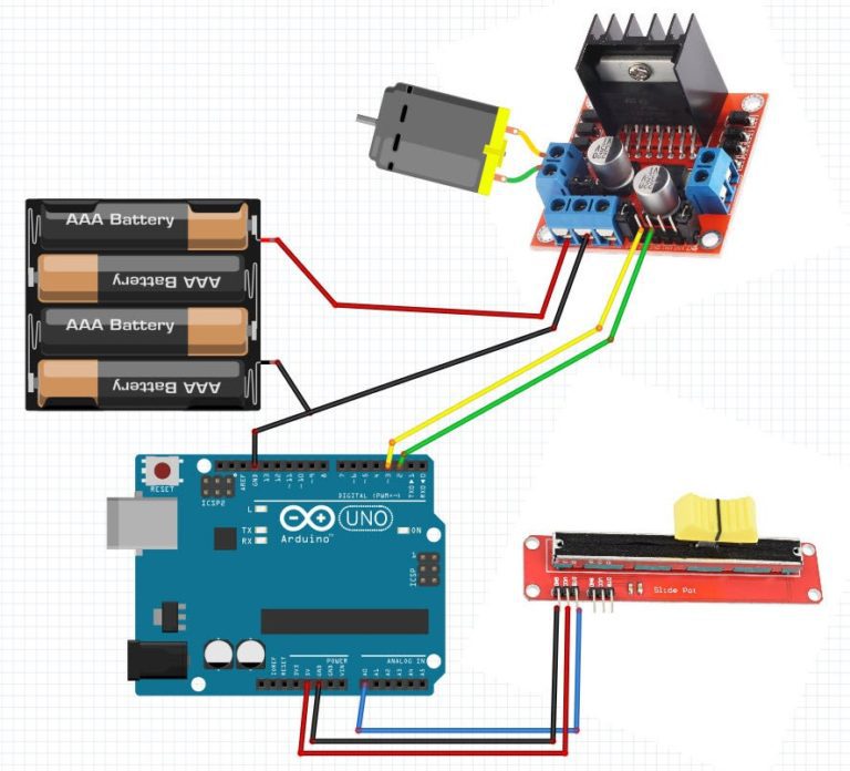 Arduino Control DC Motor Speed and Direction Using a Potentiometer ...